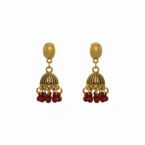 antique gold jhumka dark red beads.png