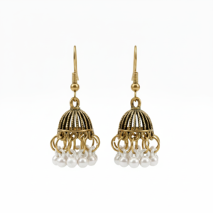antique gold pearl jhumka earrings studio render.png