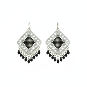 black crystal diamond chandelier earrings no shadow white background.png