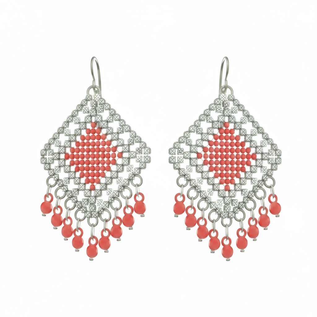 coral chandelier earrings pure white background.png coral chandelier earrings pure white background.png