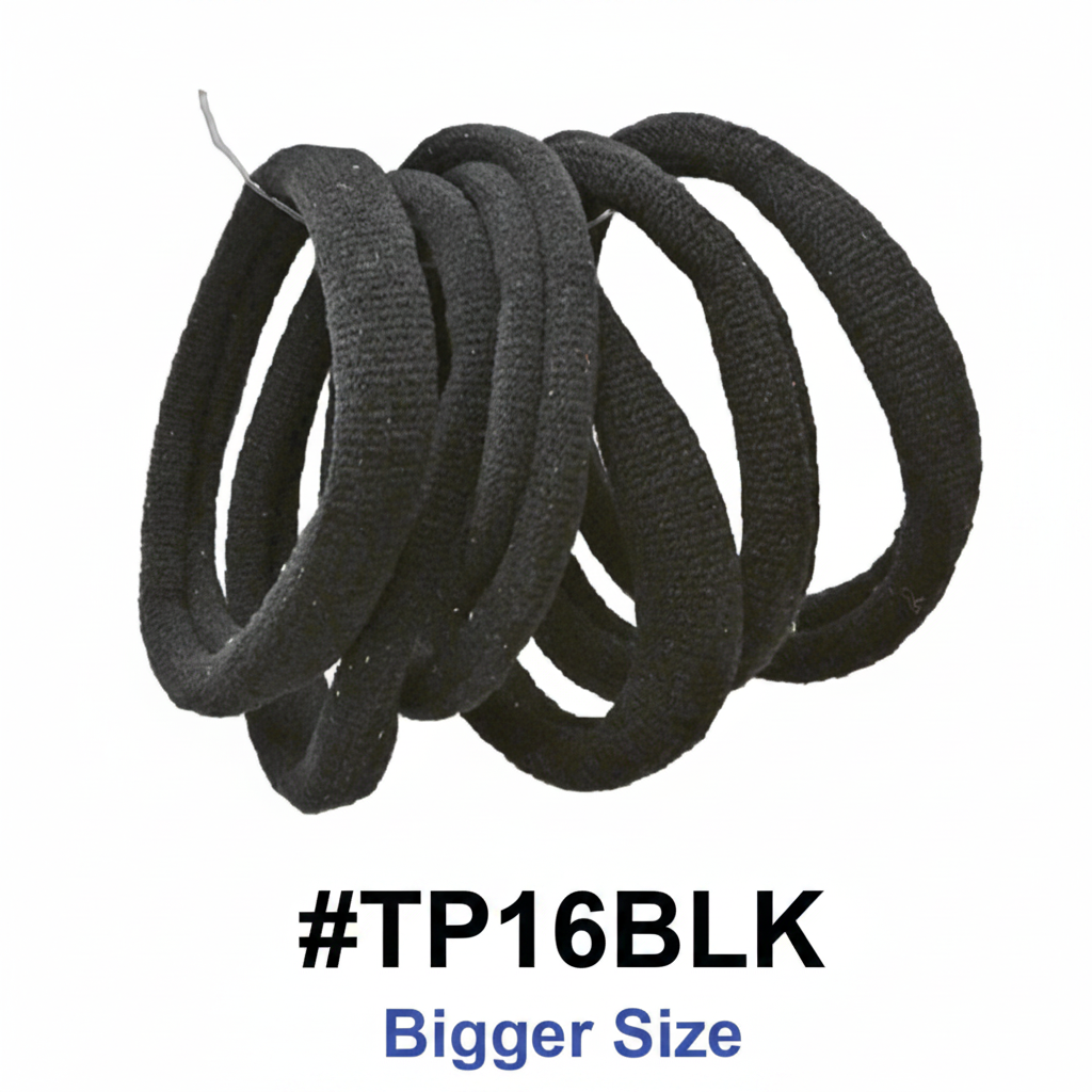 Magic Quality Soft Foam Hair Ties Bigger Size / #TP16A #TP16B - Image 2