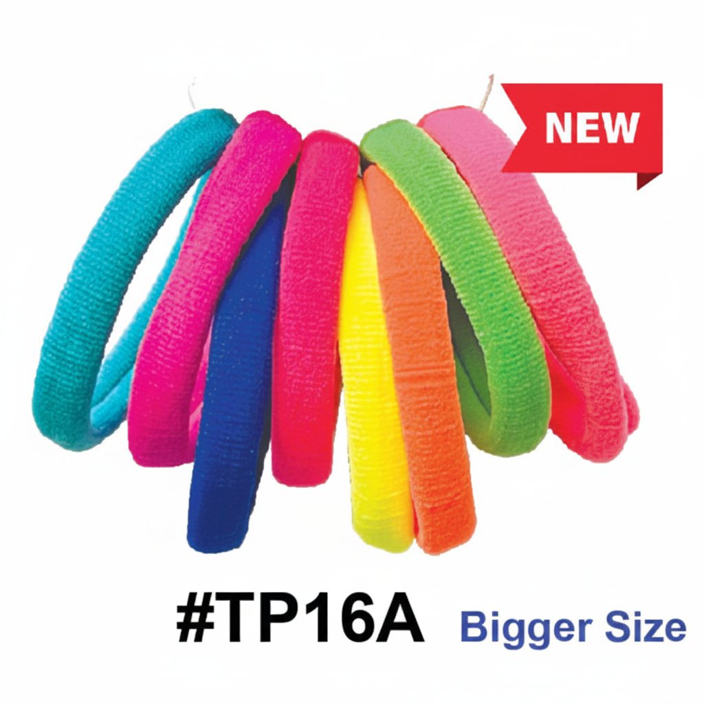 Magic Quality Soft Foam Hair Ties Bigger Size / #TP16A #TP16B - Image 3