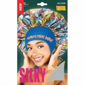 Floral Silky Bonnet Sleep Cap - Extra Wide Band #M2196W