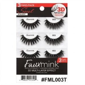Response Soul Faux Mink Lashes - #FML003T 3 Pairs Pack - 3D Multi-Layered Lashes