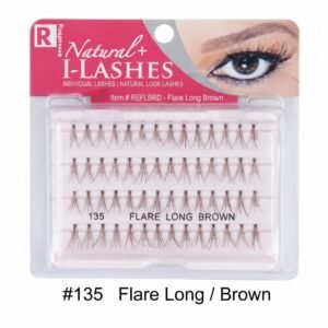 R Natural+ I-Lashes - Flare Long Brown #135