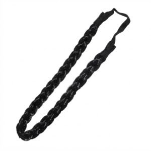 Black Chunky Braided Headband - 12pcs Pack | #RH23BLK