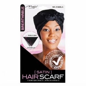 Satin Hair Scarf - Comfortable & Breathable #2146BLA & #2146AST