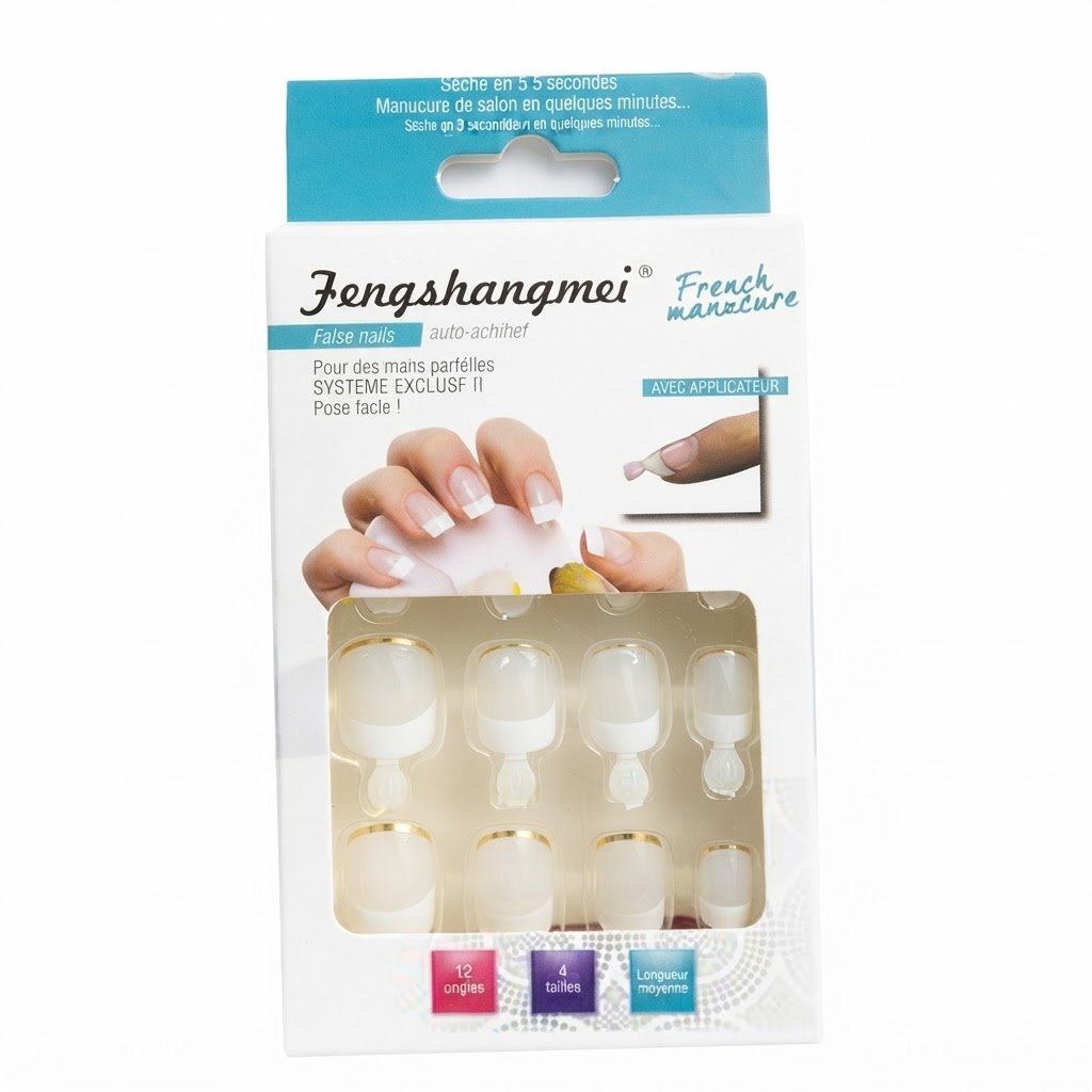 French Manicure Nail Tips - Natural Clear Base #NAILART5
