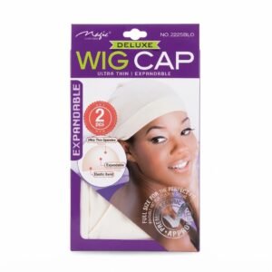 Magic Deluxe Off White Ultra Thin Expandable Stocking Wig Cap 2 Piece Pack
