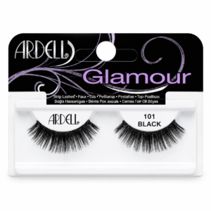 Ardell Glamour 101 Black false eyelashes packaging on a pure white background