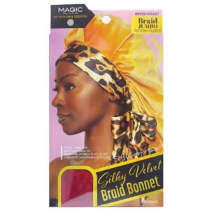 Silky Velvet Braid Bonnet Extra Jumbo Size Pattern-Coloured #BYOG406AST
