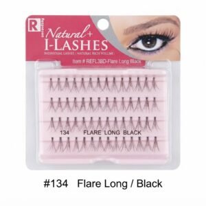 R Natural+ I-Lashes - Flare Long Black #134