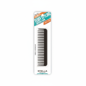 Stella, 6″ Fluff Styling Tapered Comb Black #2436
