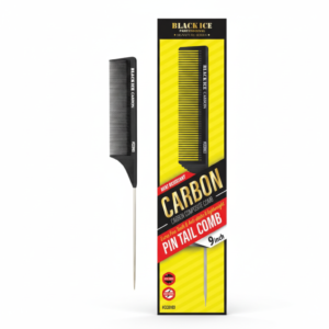 Carbon Pin Tail Comb - 9 Inch Black Ice #CCO103