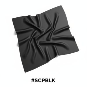 Premium Black Satin Bonnet Head Wrap 90×90 for Hair #SCPBLK