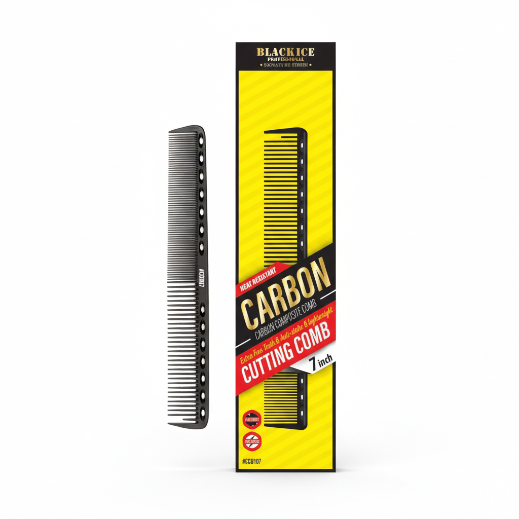 Cutting Comb Inch- 7 Black Ice Carbon #CCO107