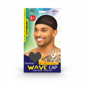 Stretchable Black Wave Cap 2-Piece Ultra-Thin #M1515
