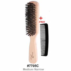 Medium Narrow Hair Brush with Free Comb #7705C