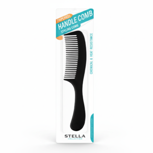 Tapered Handle Styling Black Comb Chemical & Heat #2422
