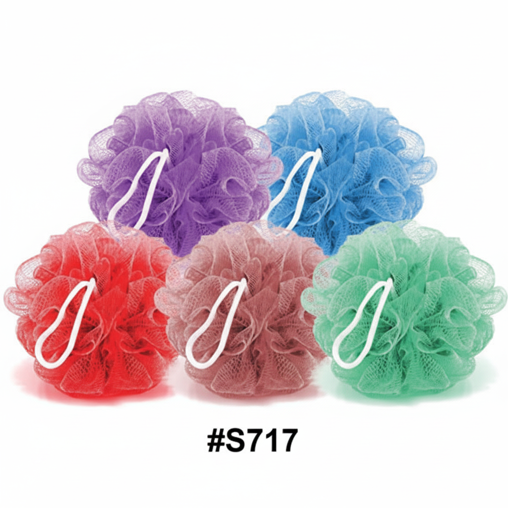 Bath Shower Puff Loofah Assorted Colours 12pcs #S717