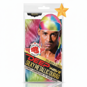 Magic Collection Multicolour Deep Wave Silky Metallic Durag #4802RAI