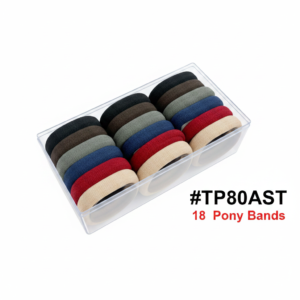 Assorted Colour Thick Pony Bands 18pc #TP80AST