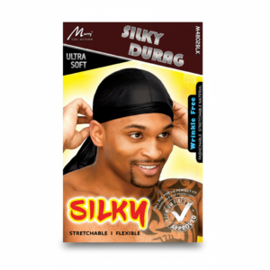 Magic Collection Silky Durag in Black – Ultra Soft, Stretchable and Flexible