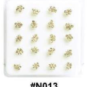 Crystal Flower Nose Studs #N013