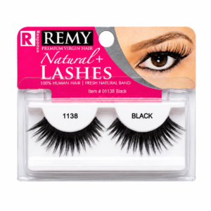 Natural Eyelash No 1138 in packaging, 100% human hair lashes.