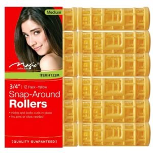 Magic Snap Around Rollers in medium yellow, perfect for curling hair effortlessly.