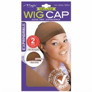 Stocking Wig Cap 2pc Lite Brown - ultra thin and expandable for a perfect fit