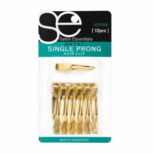 Salon Essentials Single Prong Hair Clips in Gold