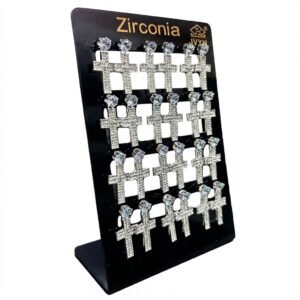 Earring Cross Design Large with zirconia accents for stylish accessories