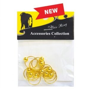 Gold metal ring display for hair accessories