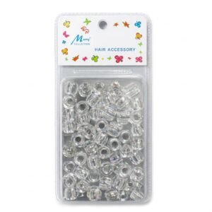 Clear Glitter Hair Beads for stylish hair accessories