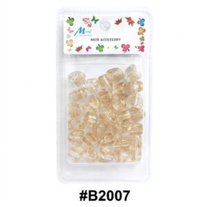 Heart Shape Gold Glitter Hair Beads in a pack