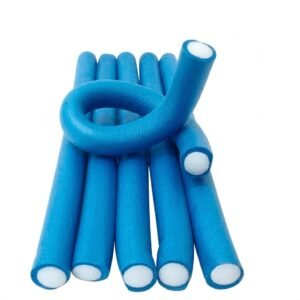 6 blue twist rods for hair styling