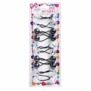 Star Hair Bubble Set in Black and White, perfect for stylish hairstyles