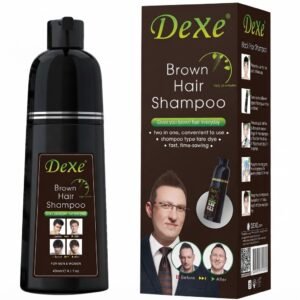 DeXe Brown Hair Shampoo 400ml for easy and fast hair coloring