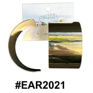Stylish gold hoop earrings by Aigili, perfect for any occasion.