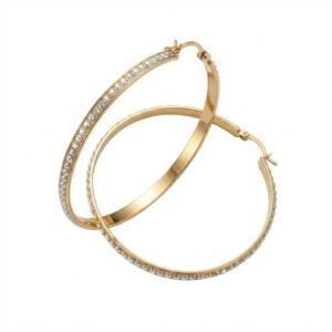 Large gold-toned hoop earrings perfect for stylish outfits