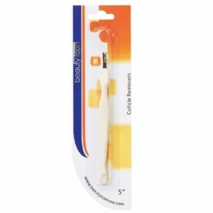 5-inch white plastic handle cuticle remover