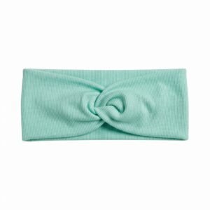 Ribbed Twist-Knot Turban Headband in Green