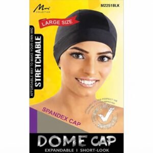 Large spandex dome cap for women, ideal for various hairstyles