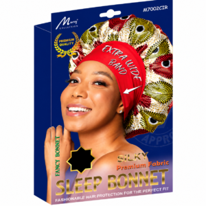 Fancy Pattern Extra Wide Band CIRC Silky Bonnet for hair protection