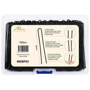 Murry Hair Pin Straight 500cp 80mm in a pack, perfect for styling and securing hair.