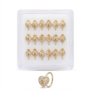 Nose Ring Pure Heart Shape with sparkling details