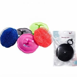 Colourful shampoo brushes for hair care