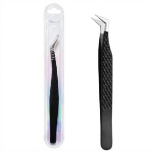 Keaxican Eyelashes Applicator Tweezer L-Shape for precise eyelash application