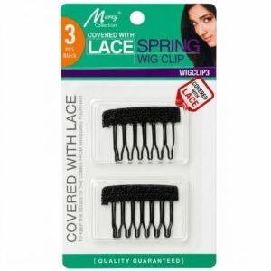 Murry Wig Clip Metil 3 pcs on card, covered with lace for comfortable use.